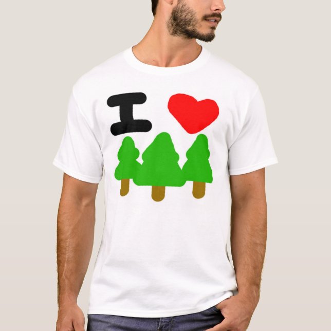 I Love Trees T-Shirt (Front)