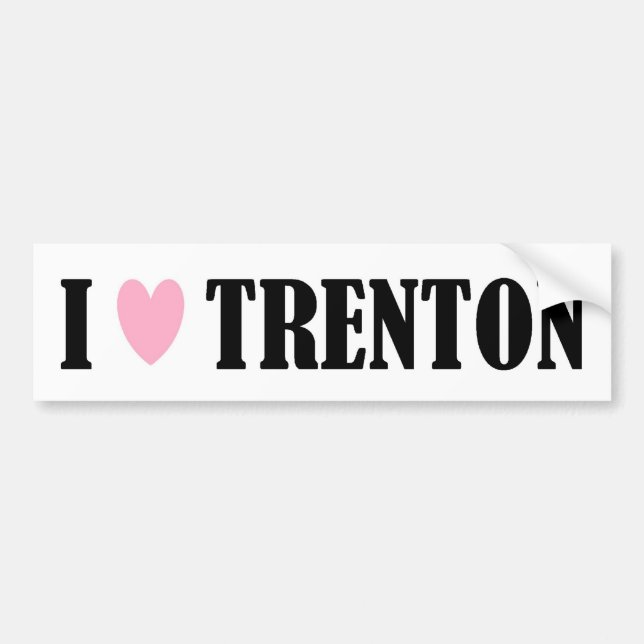 I Love Trenton Bumper Sticker (Front)