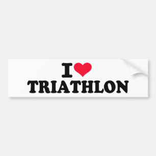 I love Triathlon Bumper Sticker