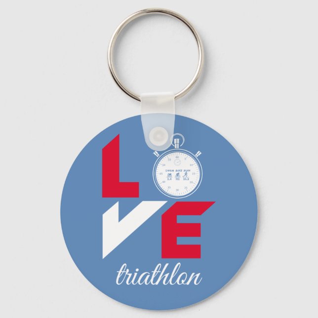 I love triathlon keychain (Front)