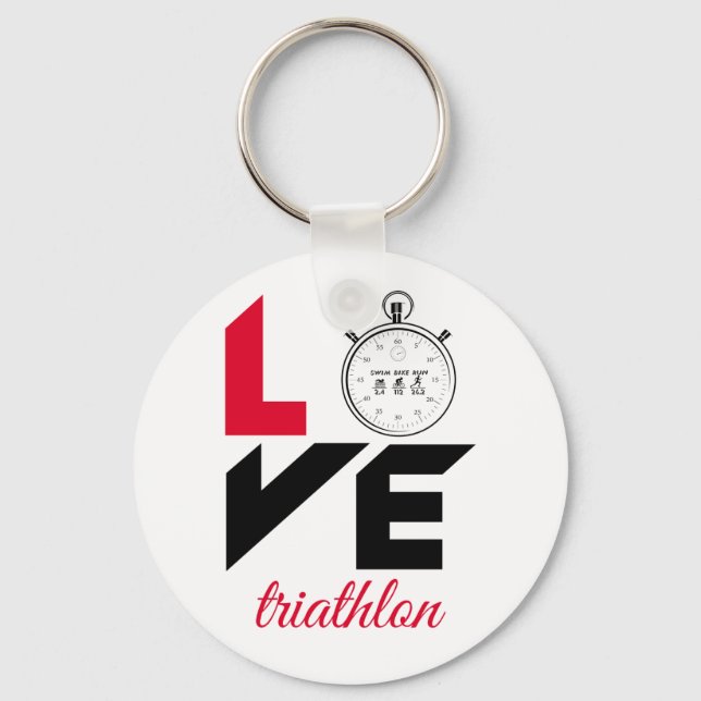 I love triathlon keychain (Front)