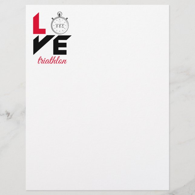 I love triathlon letterhead (Front)