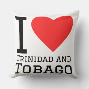 I love Trinidad and Tobago Throw Pillow
