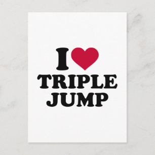I love triple jump postcard
