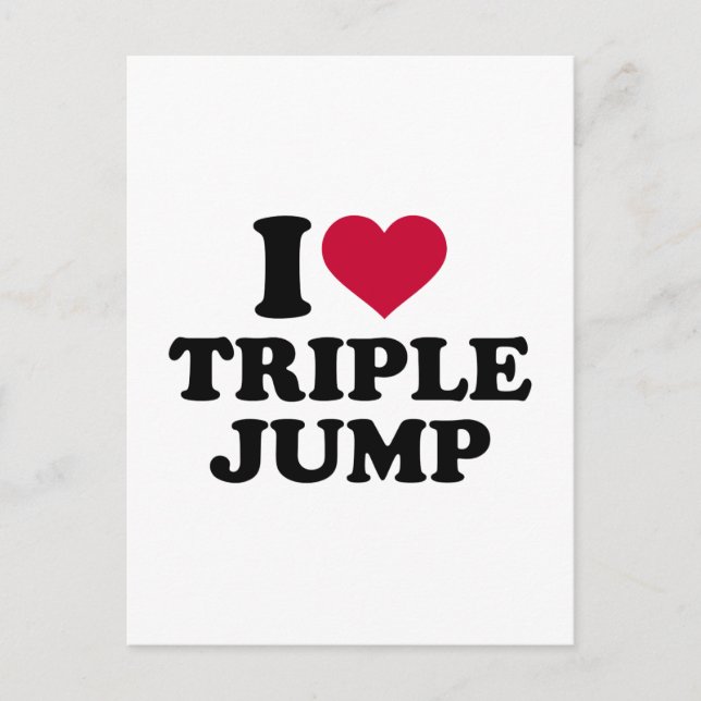 I love triple jump postcard (Front)