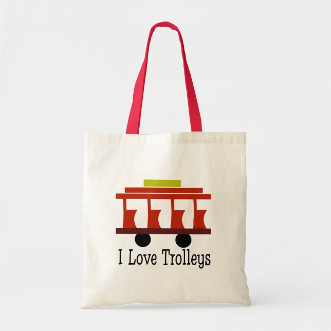 I Love Trolleys Tote Bag (Front)