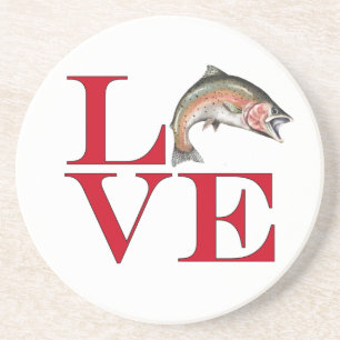 I Love Trout Coaster