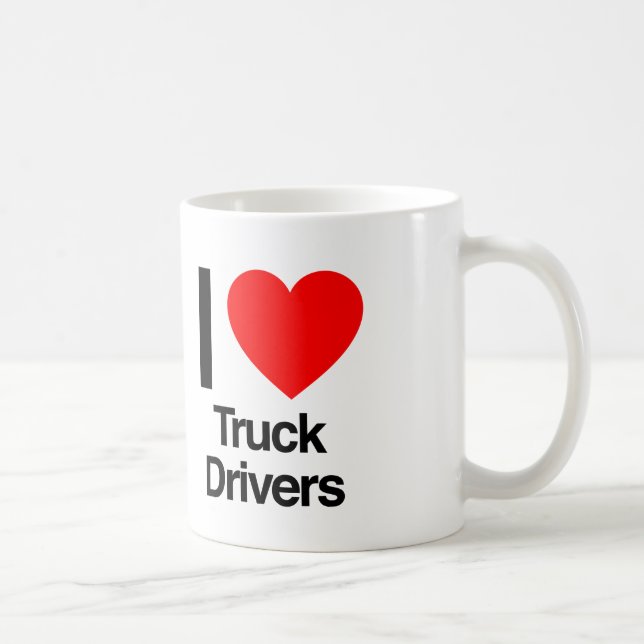 i love truck drivers coffee mug (Right)