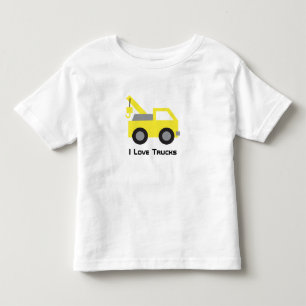 I love Trucks, Cute Yellow Vehicle for kids Toddler T-shirt