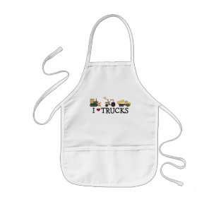 I Love Trucks T-shirts and Gifts Kids Apron