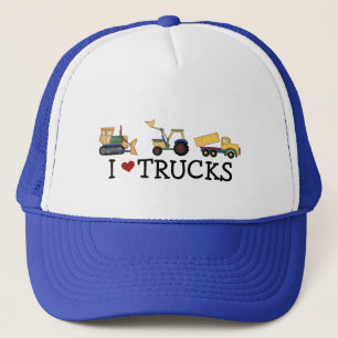 I Love Trucks T-shirts and Gifts Trucker Hat