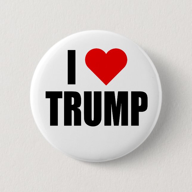 "I LOVE TRUMP" 1.25-inch 2 Inch Round Button (Front)