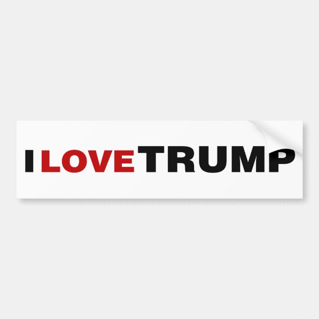 I Love Trump Bumper Sticker (Front)