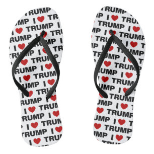 I Love Trump Flip Flops