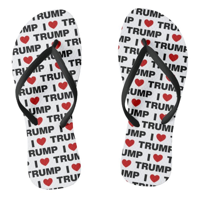 I Love Trump Flip Flops (Footbed)