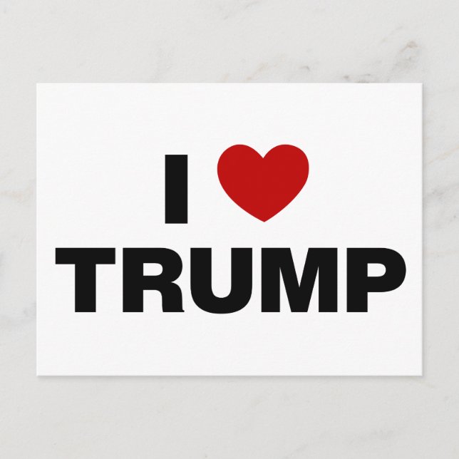 I Love Trump Postcard (Front)