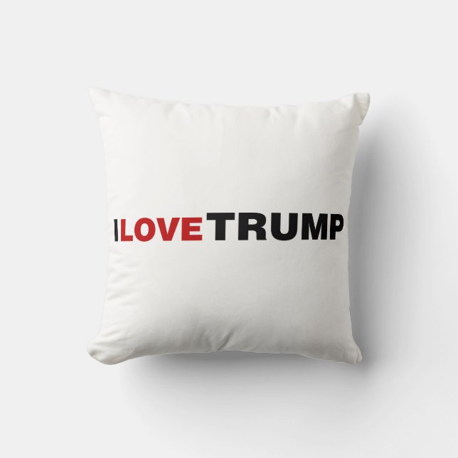 I Love Trump Throw Pillow (Front)
