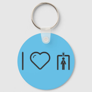 I Love TSA Keychain