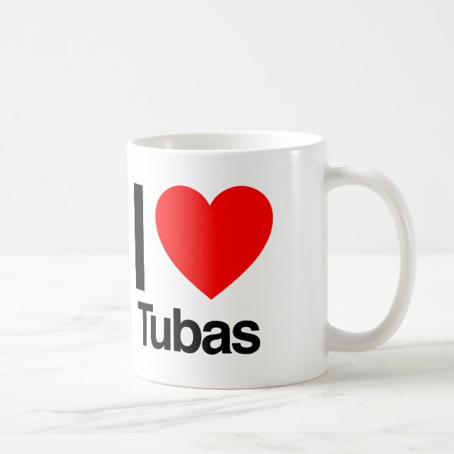 i love tubas coffee mug (Right)