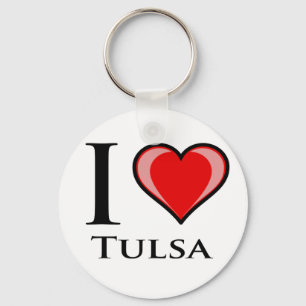I Love Tulsa Keychain