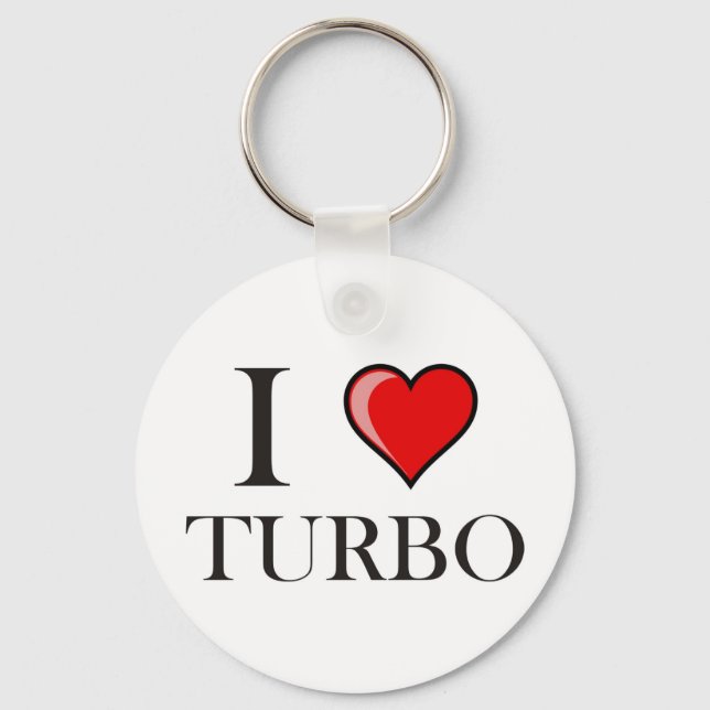 I Love Turbo Keychain (Front)