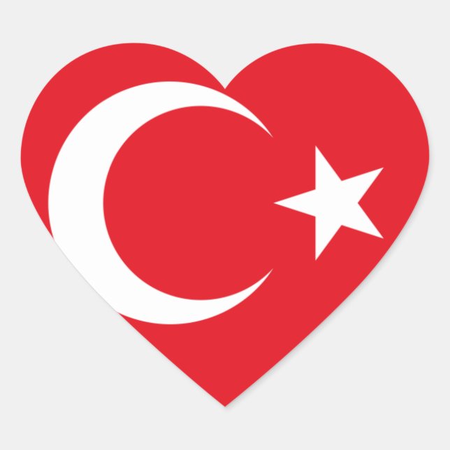 I love Turkey Heart Sticker (Front)