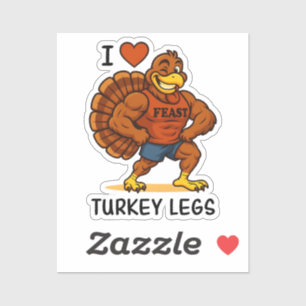I Love Turkey Legs - Funny Thanksgiving Gym