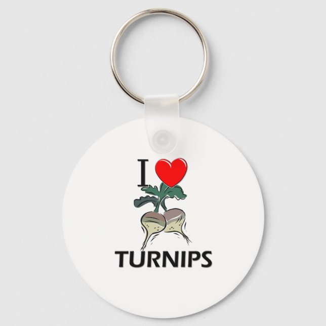 I Love Turnips Keychain (Front)