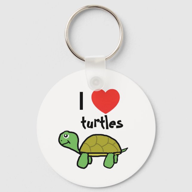 I love turtles keychain (Front)