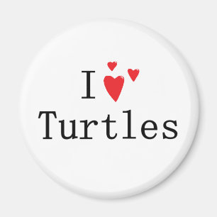 I Love Turtles Magnet