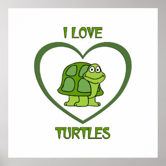 Love Turtles Posters | Zazzle Canada