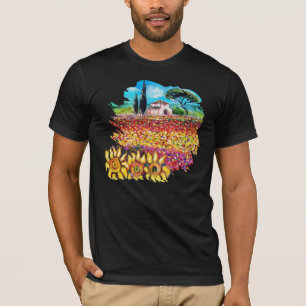 I LOVE TUSCANY AND SUNFLOWERS Tuscany Landscape T-Shirt