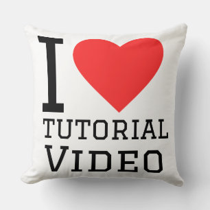 I love tutorial videos throw pillow