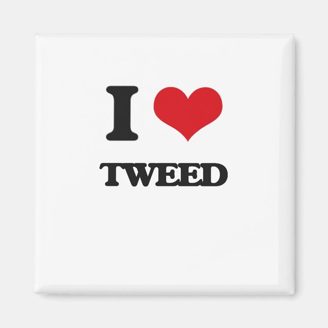 I love Tweed Magnet (Front)