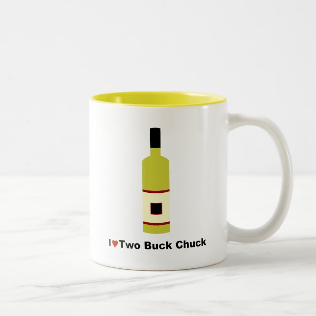 I Love Two Buck Chuck Two-Tone Coffee Mug (Right)