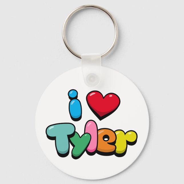 I Love Tyler Keychain (Front)