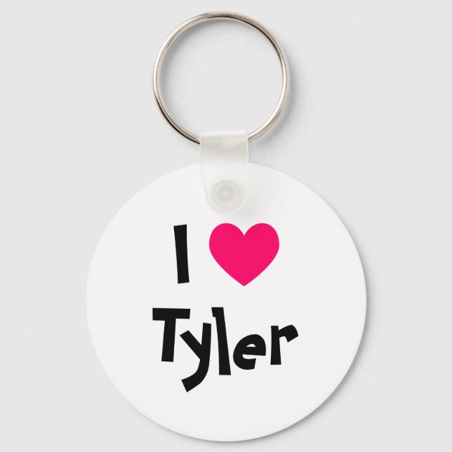 I Love Tyler Keychain (Front)