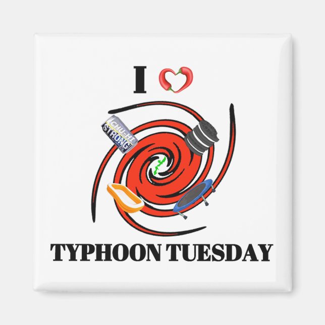 I Love Typhoon Tuesday Fridge Magnet (Front)
