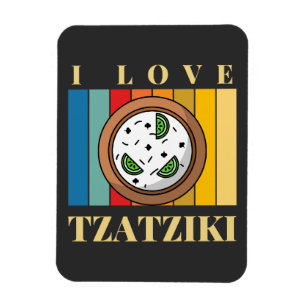 i love tzatziki greek food Greece souvenier Magnet
