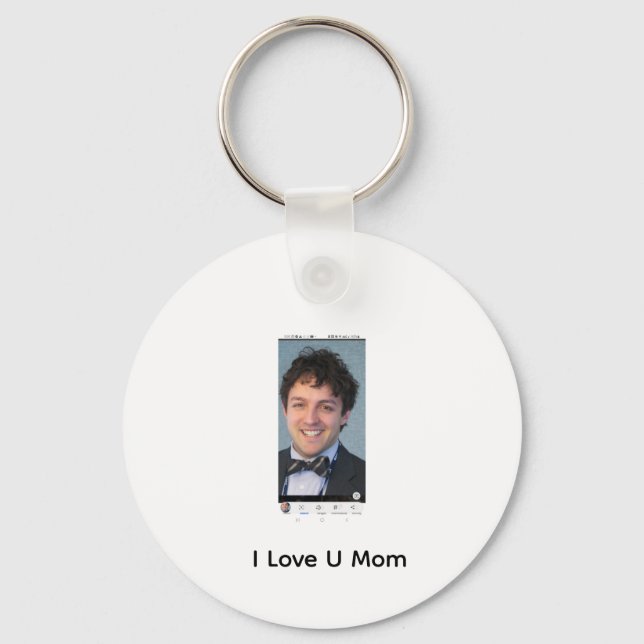 I Love U Mom  Key Chain (Front)
