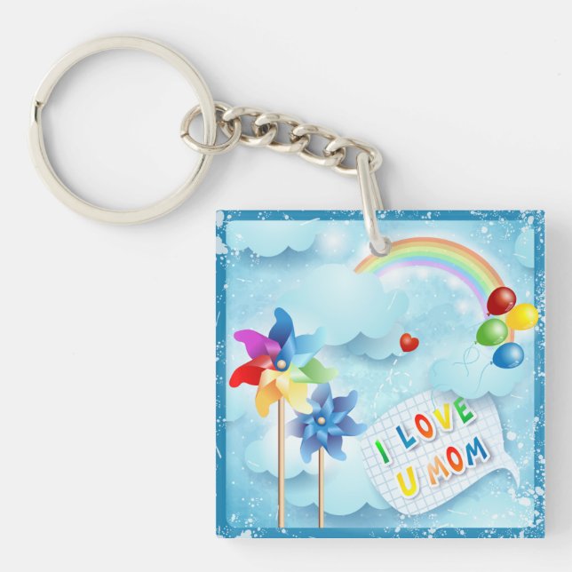 I love U mom Keychain (Front)