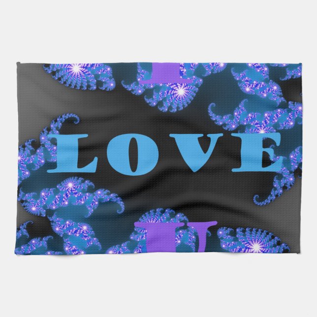 I Love U.png Kitchen Towel (Horizontal)