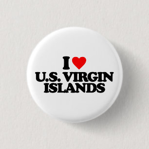 I LOVE U.S. VIRGIN ISLANDS 1 INCH ROUND BUTTON
