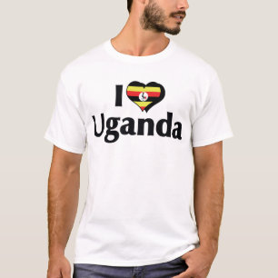 I Love Uganda Flag Shirt