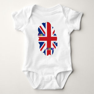 I Love UK Art Print Baby Bodysuit