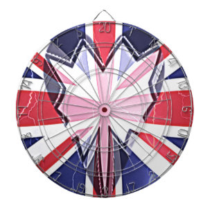 "I Love UK" Art Print Dartboard