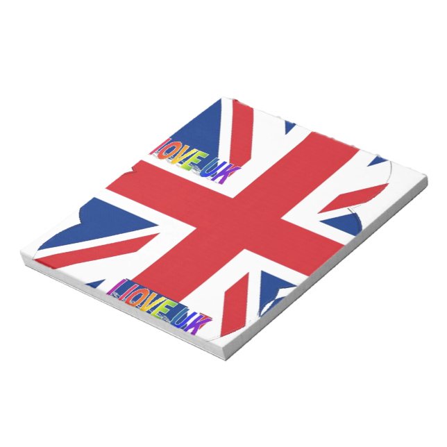 I Love UK Art Print Notepad (Rotated)