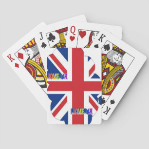 I Love UK Art Print Playing Cards