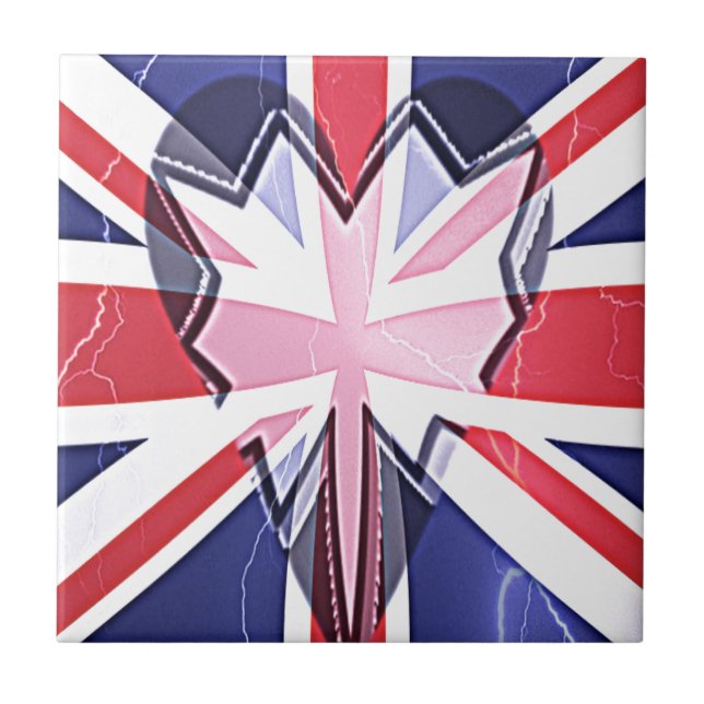 "I Love UK" Art Print Tile (Front)