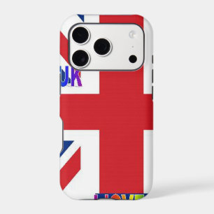I Love UK   Fluffy Cloud & Union Jack Art Print  
